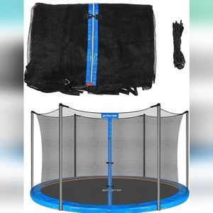 Trampoline Replacement Safety Enclosure Net for 6 Straight Poles Round 15'